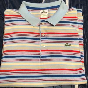 Lacoste striped Polo style shirt